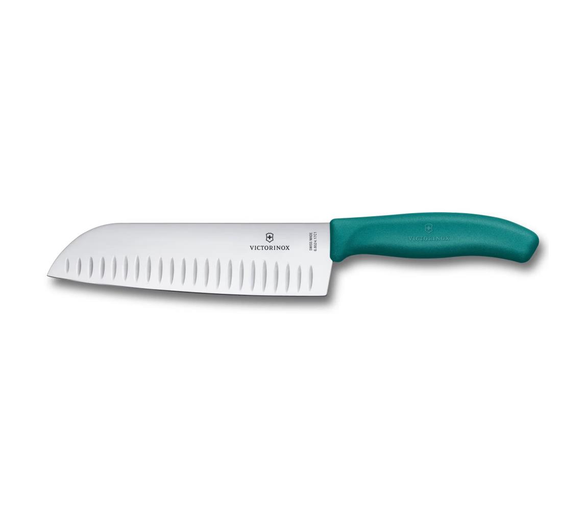 Victorinox - Kuchynský nôž Santoku SWISS CLASSIC 17 cm tyrkysový 6.8524.17C1B