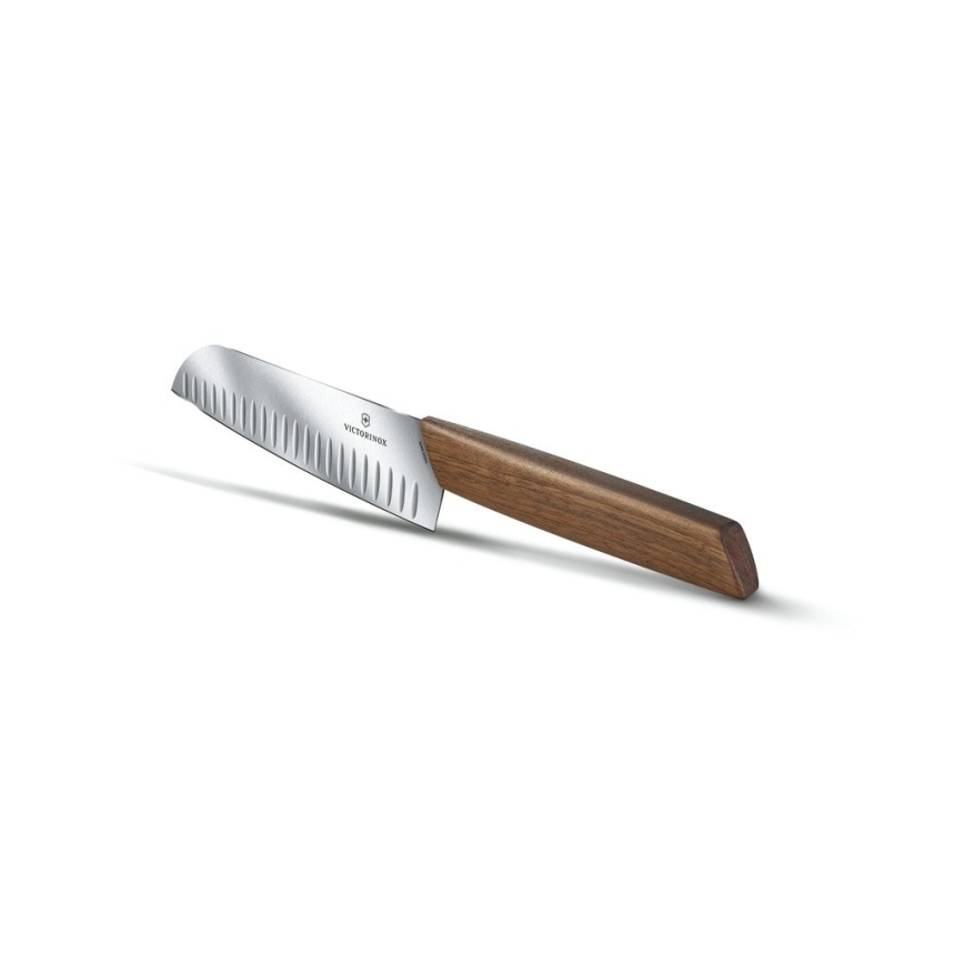 Victorinox - Kuchynský nôž Santoku SWISS MODERN 17 cm orech