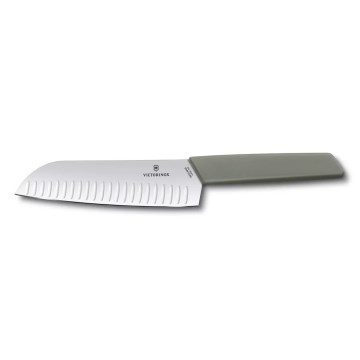 Victorinox - Kuchynský nôž Santoku SWISS MODERN 17 cm zelený