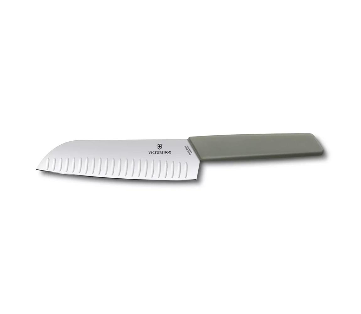 Victorinox - Kuchynský nôž Santoku SWISS MODERN 17 cm zelený 6.9056.17K6B