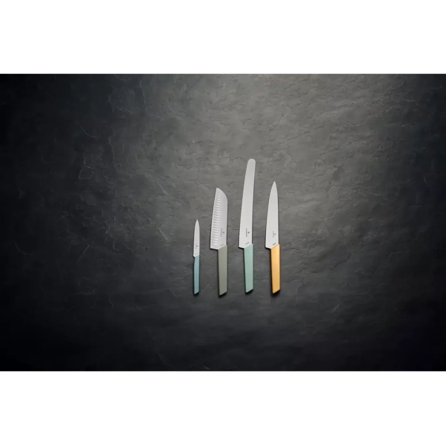 Victorinox - Kuchynský nôž Santoku SWISS MODERN 17 cm zelený