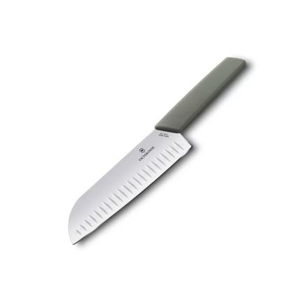 Victorinox - Kuchynský nôž Santoku SWISS MODERN 17 cm zelený