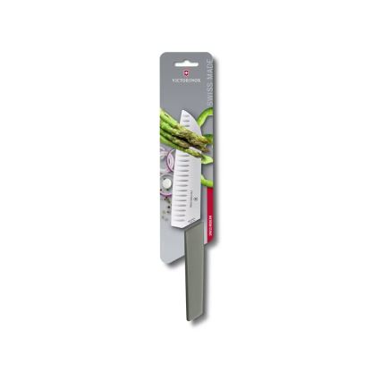 Victorinox - Kuchynský nôž Santoku SWISS MODERN 17 cm zelený