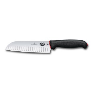 Victorinox - Kuhinjski santoku nož DUAL GRIP 17 cm črn
