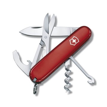 Victorinox - Multifunkčný vreckový nôž COMPACT 9,1 cm/15 funkcií červená