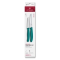 Victorinox - Sada 2 kuchynských nožov na zeleninu SWISS CLASSIC, tyrkysová