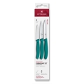 Victorinox - Sada 3 ks kuchynských nožov na zeleninu SWISS CLASSIC tyrkysová