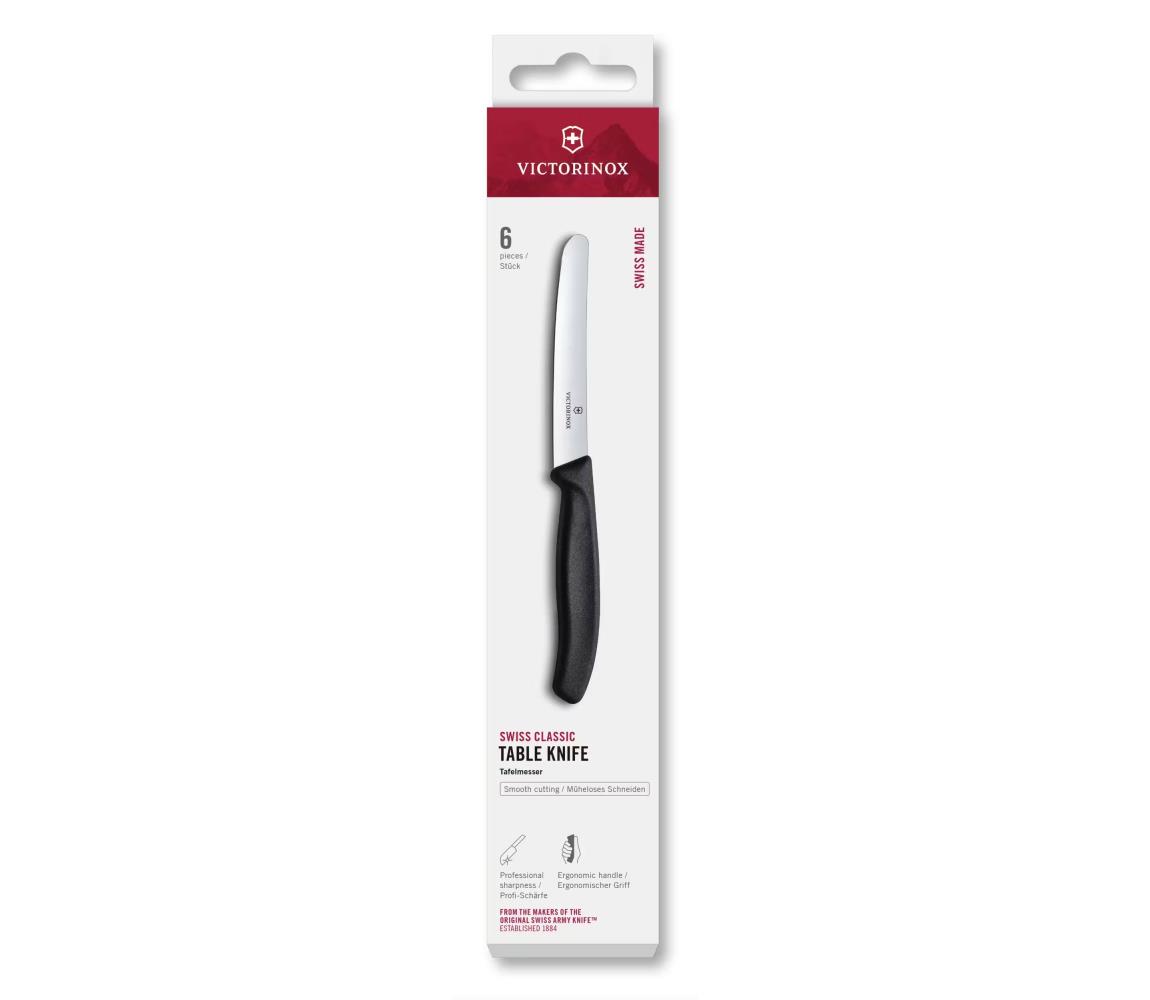Victorinox - Sada kuchynských nožov na zeleninu SWISS CLASSIC 11 cm 6 ks čierna 6.7803.6