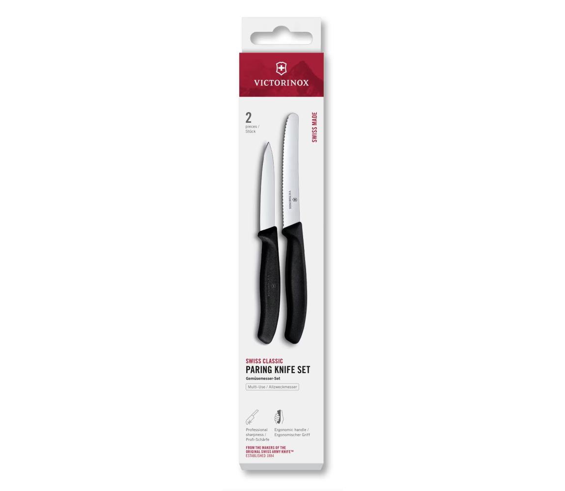 Victorinox - Sada kuchynských nožov na zeleninu SWISS CLASSIC 2 ks čierna 6.7113.2
