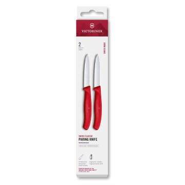 Victorinox - Sada kuchynských nožov na zeleninu SWISS CLASSIC 8 cm 2 ks červená