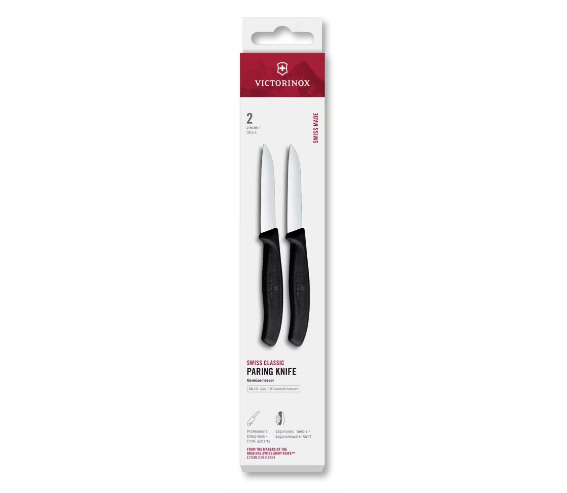 Victorinox - Sada kuchynských nožov na zeleninu SWISS CLASSIC 8 cm 2 ks čierna 6.7403.2