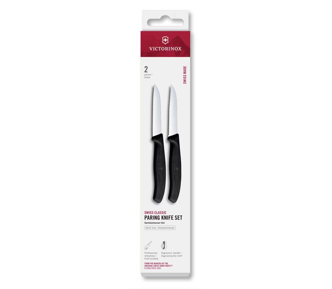 Victorinox - Sada kuchynských nožov na zeleninu SWISS CLASSIC 8 cm 2 ks čierna 6.7493.2
