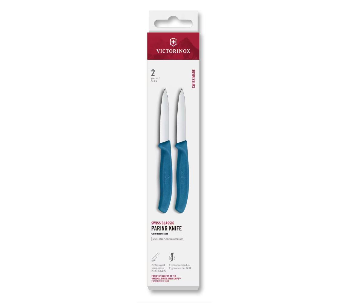 Victorinox - Sada kuchynských nožov na zeleninu SWISS CLASSIC 8 cm 2 ks modrá 6.7602.2C1