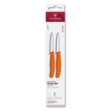 Victorinox - Sada kuchynských nožov na zeleninu SWISS CLASSIC 8 cm 2 ks oranžová