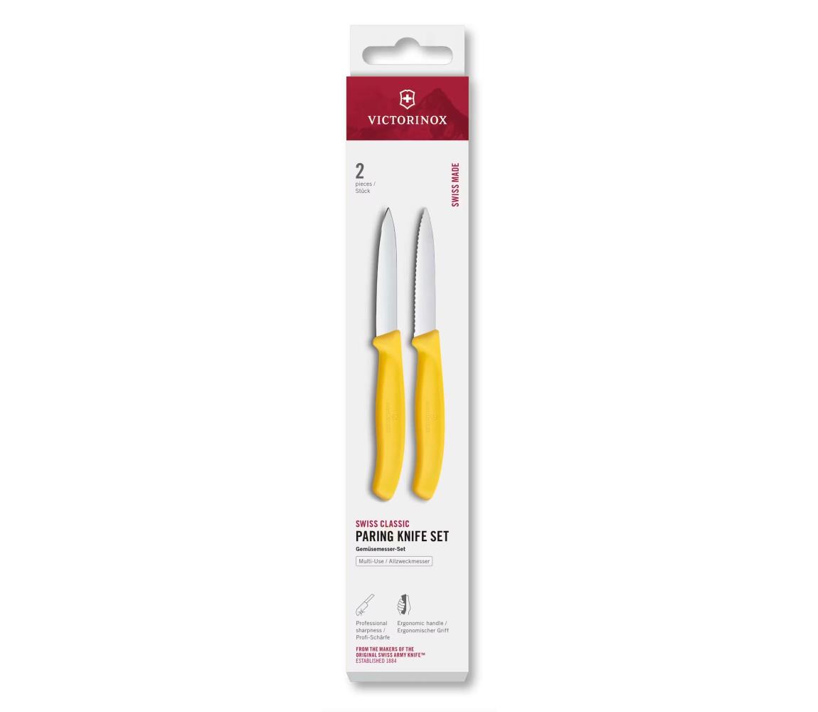 Victorinox - Sada kuchynských nožov na zeleninu SWISS CLASSIC 8 cm 2 ks žltá 6.7698.2C1