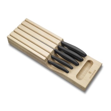 Victorinox - Sada kuchynských nožov s organizérom SWISS CLASSIC 6 ks buk/béžová