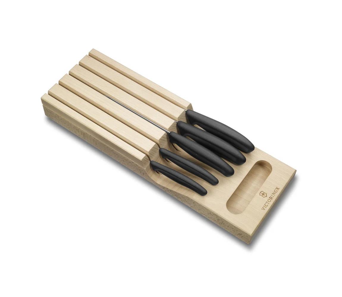 Victorinox - Sada kuchynských nožov s organizérom SWISS CLASSIC 6 ks buk/béžová 6.7143.5