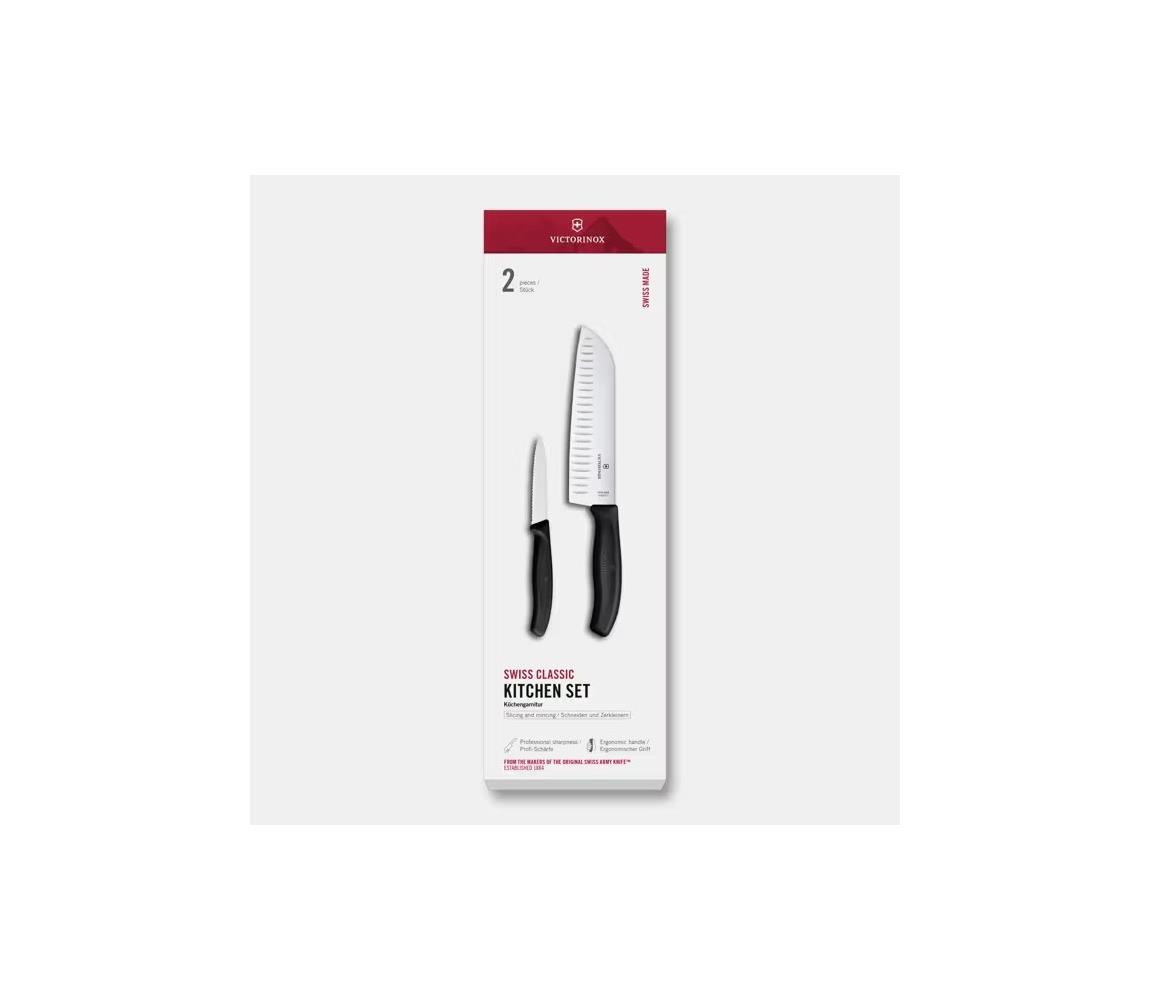 Victorinox - Sada kuchynských nožov SWISS CLASSIC 2 ks čierna 6.7133.21G