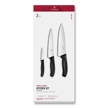 Victorinox - Sada kuchynských nožov SWISS CLASSIC 3 ks čierna