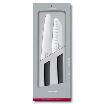 Victorinox - Sada kuchynských nožov SWISS MODERN 2 ks čierna