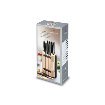 Victorinox - Sada kuchynských nožov v stojane SWISS CLASSIC 12 ks buk/béžová