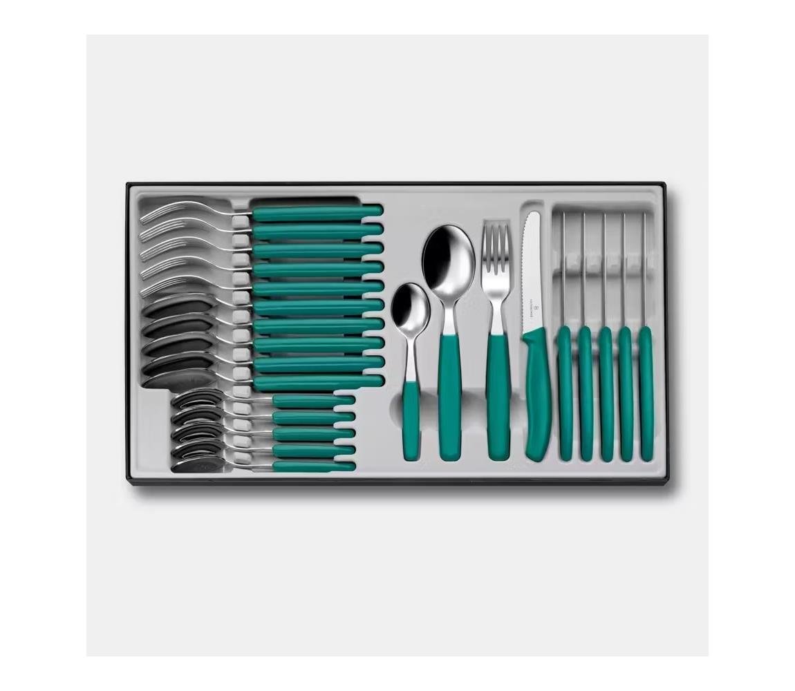 Victorinox - Sada príborov SWISS CLASSIC 24 ks tyrkysová 6.7834.24C1