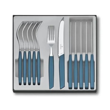 Victorinox - Sada príborov SWISS MODERN 12 ks modrá