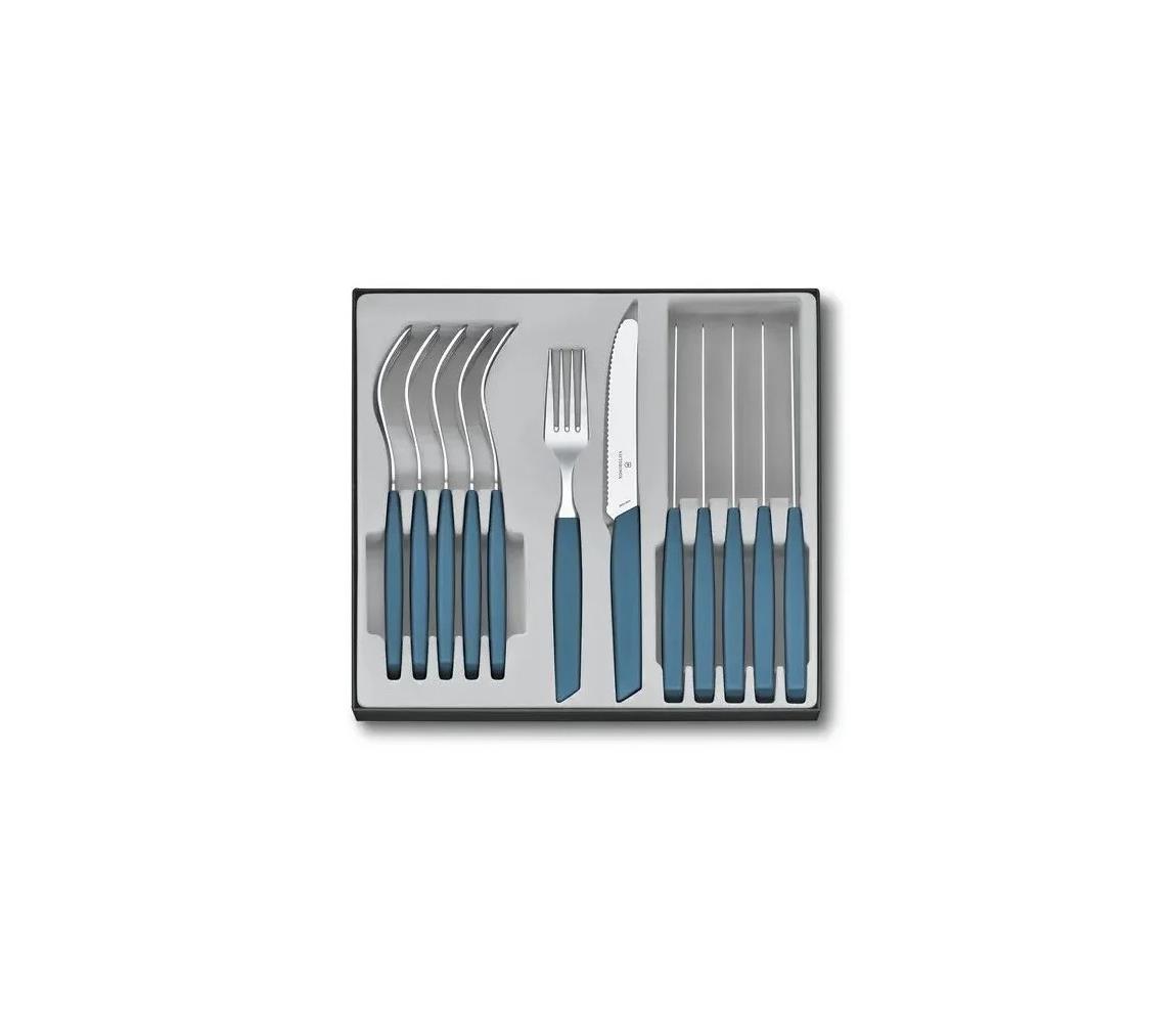 Victorinox - Sada príborov SWISS MODERN 12 ks modrá 6.9096.11W2.12