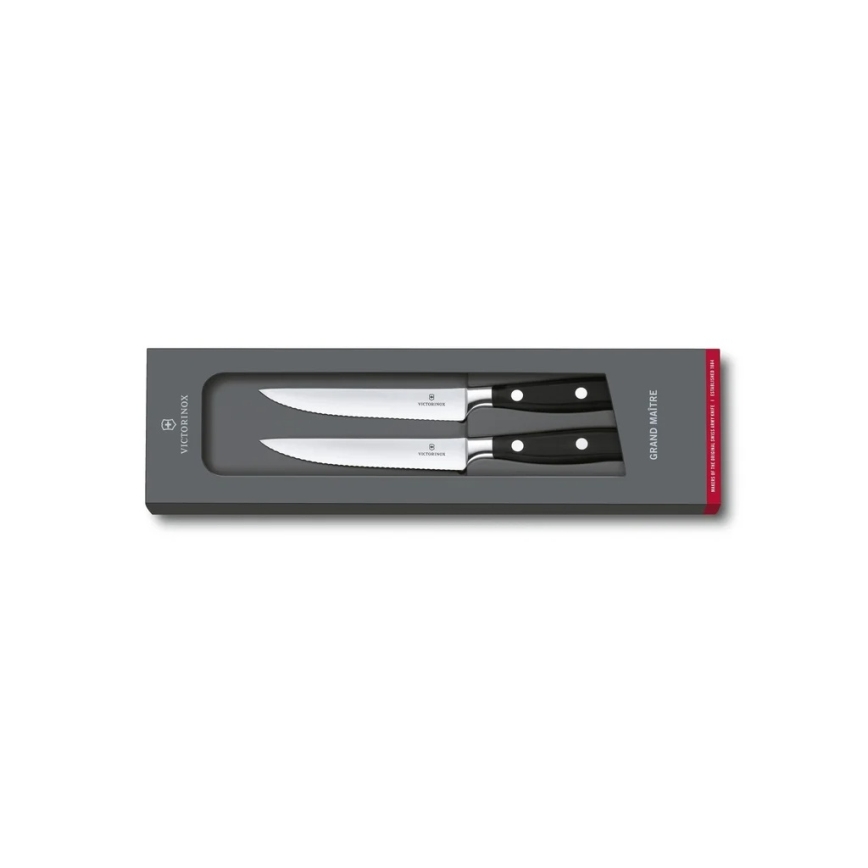 Victorinox - Sada steakových nožov GRAND MAITRE 12 cm 2 ks čierna