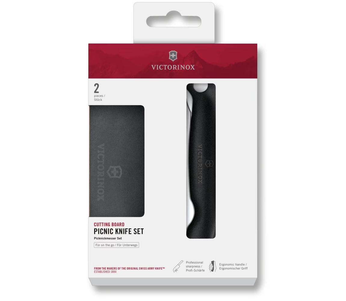 Victorinox - Zatvárací nôž SWISS CLASSIC 11 cm čierny + doštička 6.7193.F