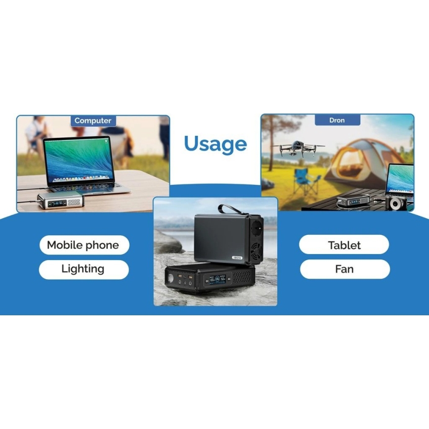 Viking - Batériový generátor s LED displejom Power Delivery 10000 mAh