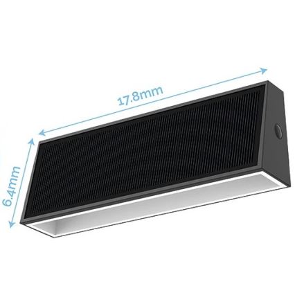 Viking - LED solárne nástenné svietidlo LED/1,3W/3,7V IP44 4000K 2000 mAh