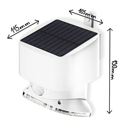 Viking - LED solárne nástenné svietidlo so snímačom LED/1W/3,7V IP44 3000/4000K 4000 mAh