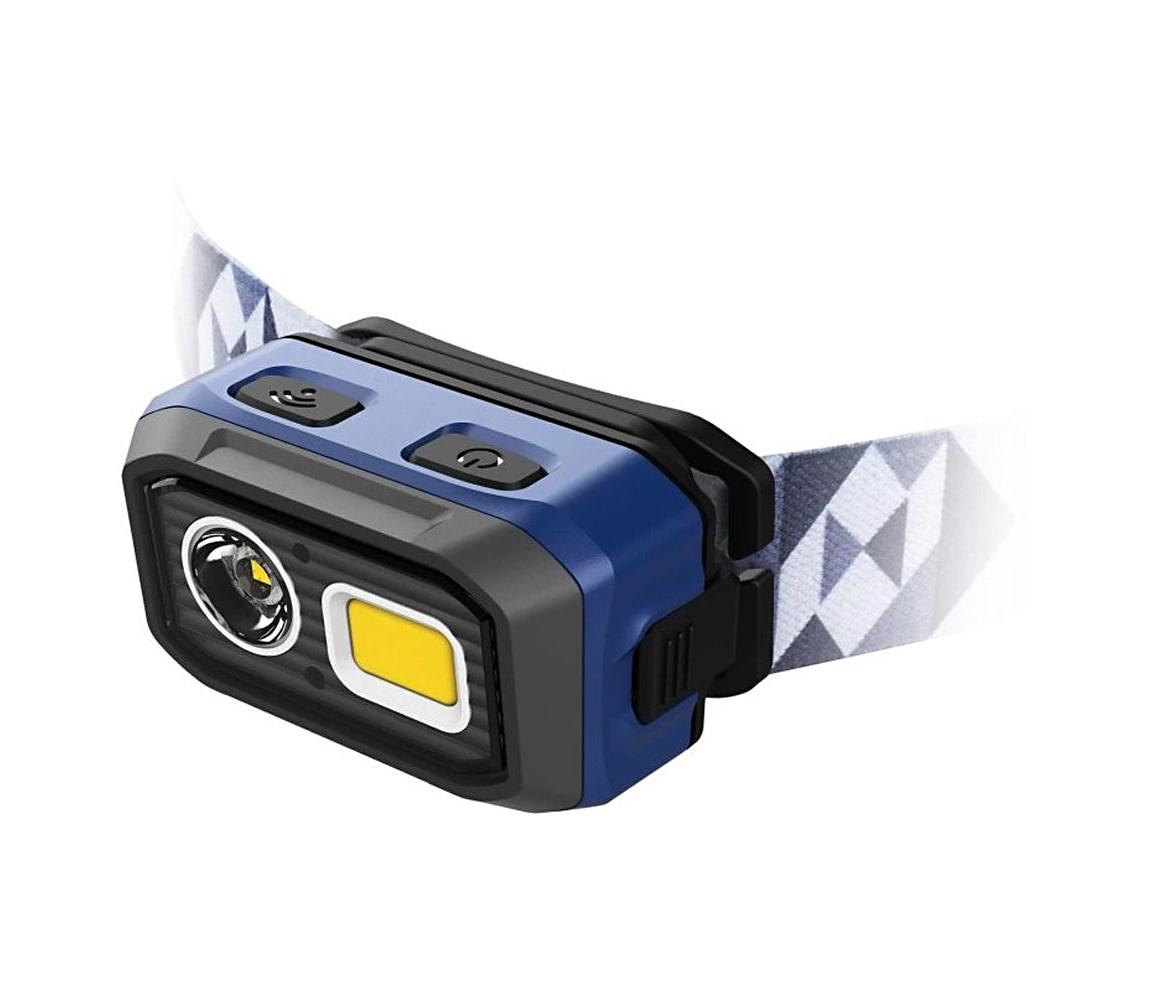 Viking Technology Viking - LED stmievateľná nabíjacia čelovka so snímačom LED/5V IPX4 400 lm 3xAAA/1000 mAh B6578