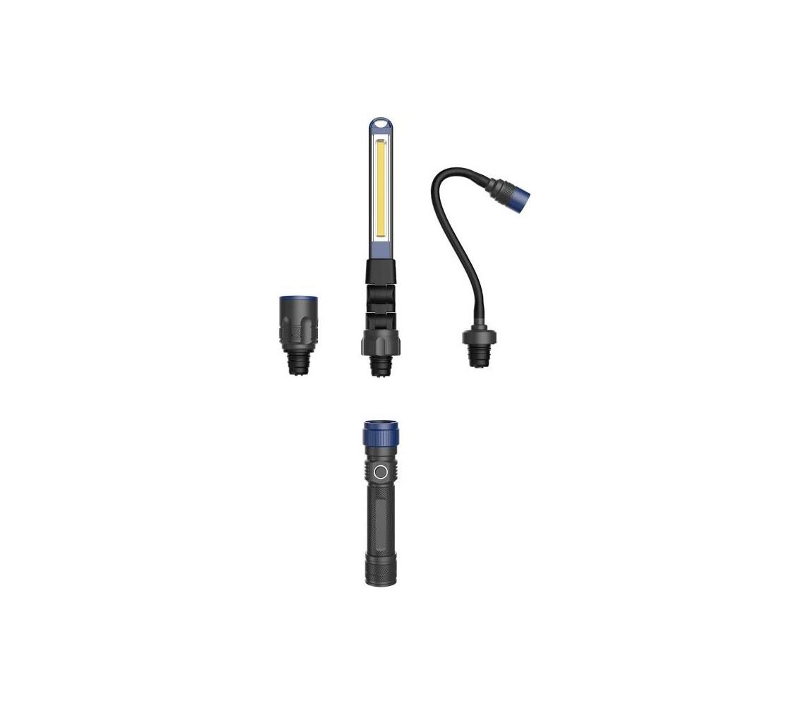 Viking Technology Viking - LED stmievateľná nabíjateľná baterka 3 v 1 LED/5V IPX4 380 lm 2200 mAh B7524