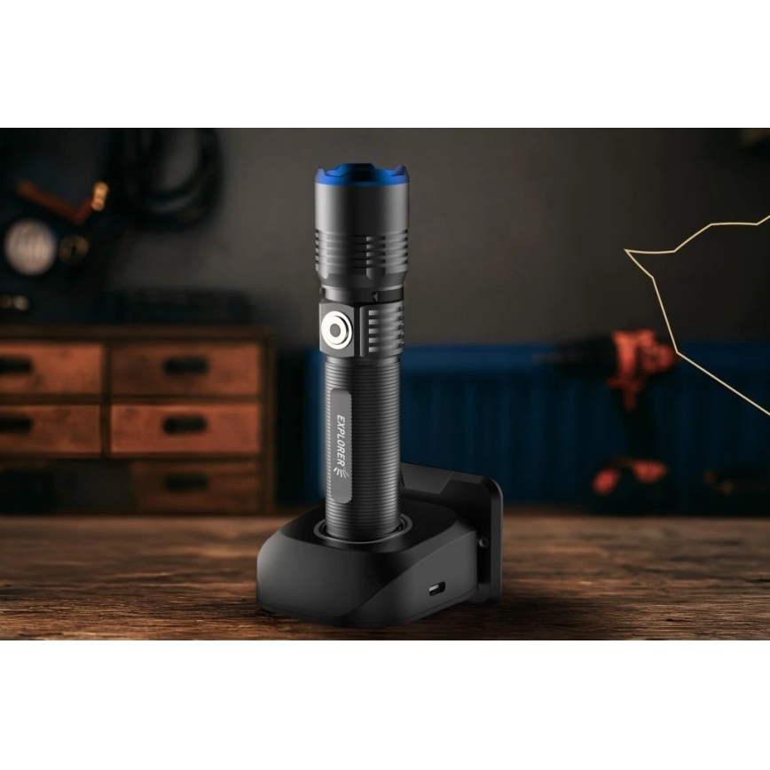 Viking - LED stmievateľná nabíjateľná baterka LED/5V IPX3 600 lm 2600 mAh