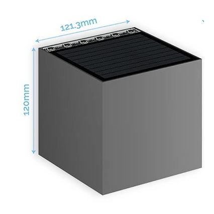 Viking - LED stmievateľné solárne nástenné svietidlo LED/1W/3,7V IP54 4000K 2000 mAh