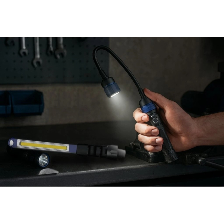 Viking - Nabíjateľná LED baterka 3 v 1, 5V, IPX4, 380 lm, 2200 mAh