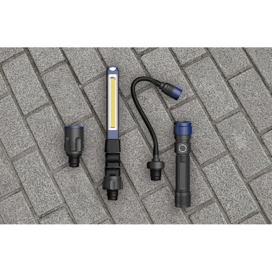 Viking - Nabíjateľná LED baterka 3 v 1, 5V, IPX4, 380 lm, 2200 mAh