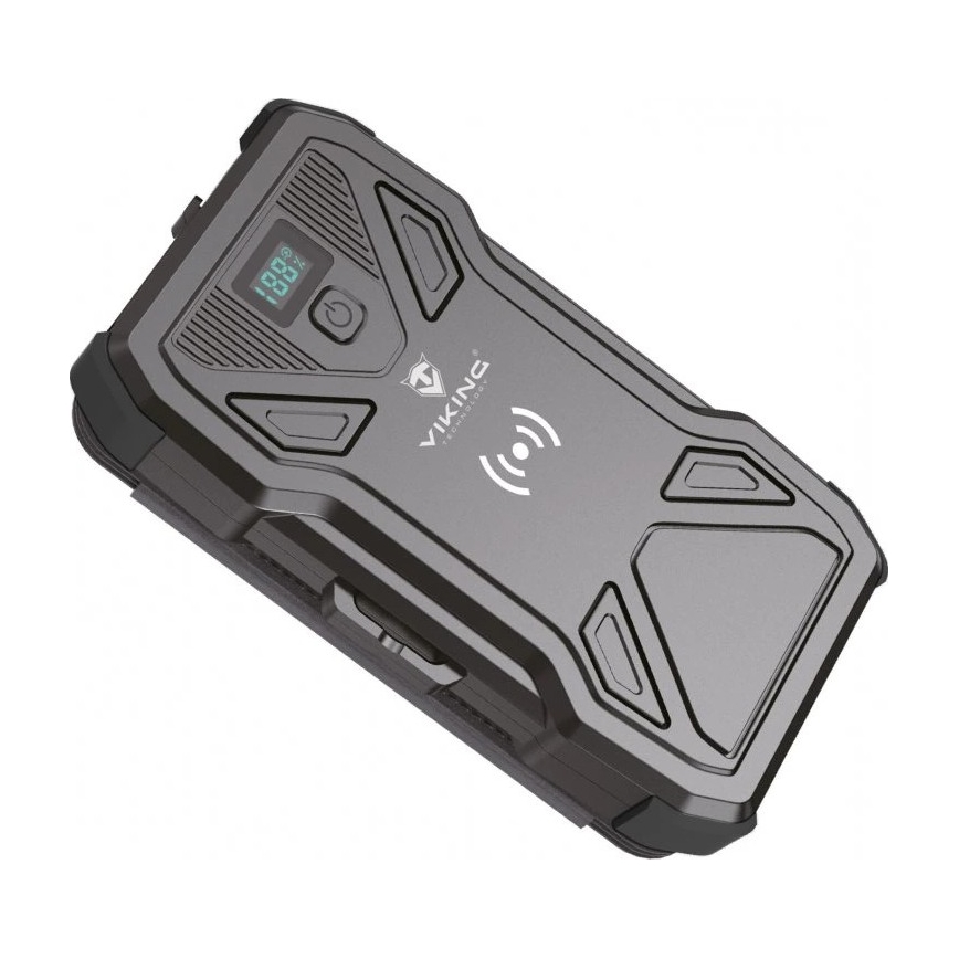 Viking - powerbanka s LED svietidlom, bezdrôtovým nabíjaním a solárnym panelom Power Delivery 22,5W/20000 mAh