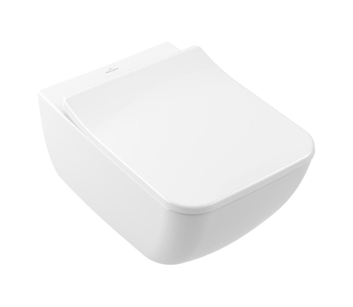 Villeroy & Boch 4611RSR1 -Závesné WC s WC sedátkom SoftClose CELLO keramika/biela 4611RSR1