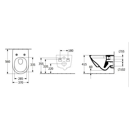 Villeroy & Boch 4670T0R1 - Závesné WC SUBWAY 3.0 keramika/biela
