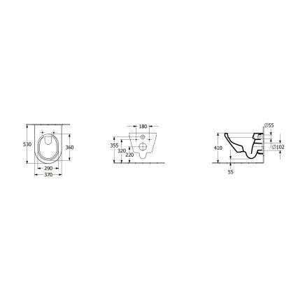 Villeroy & Boch 4694CL01 - Závesné WC so sedátkom SoftClose ARCHITECTURA keramika/biela
