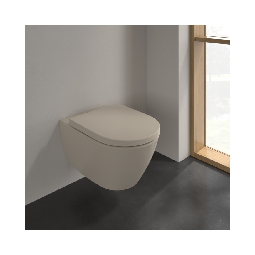 Villeroy & Boch 5614R0AM - Závesné WC SUBWAY 2.0 keramika/béžová