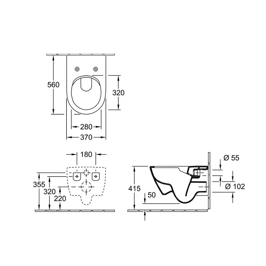 Villeroy & Boch 5614R0AM - Závesné WC SUBWAY 2.0 keramika/béžová
