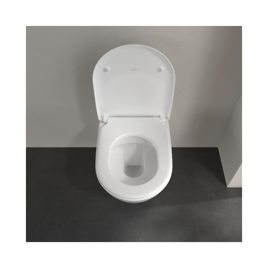 Villeroy & Boch 5614R201 - Závesné WC s WC sedátkom SoftClose SUBWAY 2.0 keramika/biela