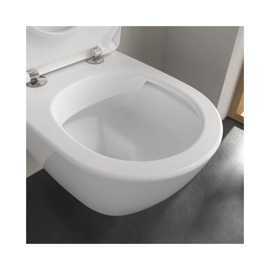 Villeroy & Boch 5614R201 - Závesné WC s WC sedátkom SoftClose SUBWAY 2.0 keramika/biela