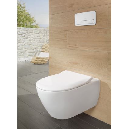 Villeroy & Boch 5614R201 - Závesné WC s WC sedátkom SoftClose SUBWAY 2.0 keramika/biela