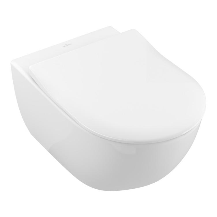 Villeroy & Boch 5614R201 - Závesné WC s WC sedátkom SoftClose SUBWAY 2.0 keramika/biela