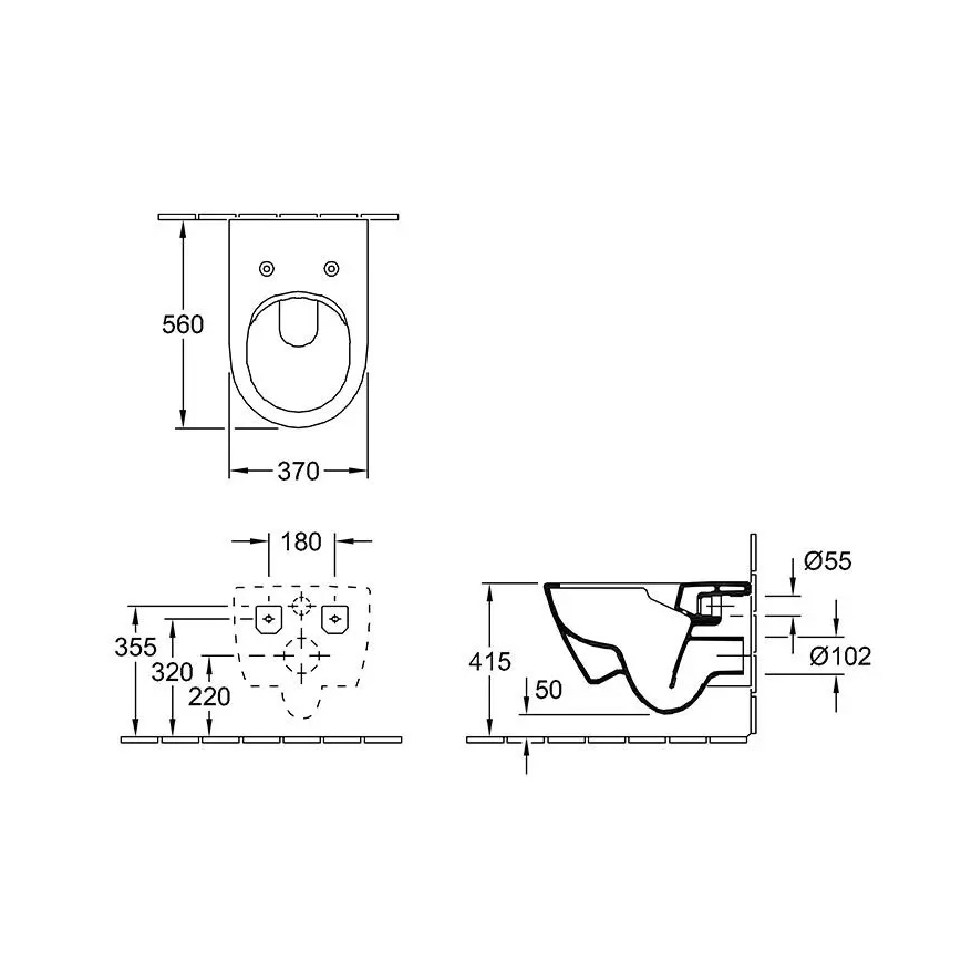 Villeroy & Boch 5614R2R1 - Závesné WC s WC sedadlom SoftClose SUBWAY 2.0 keramika/biela